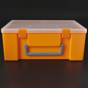 Caja de Herramientas Multifuncional  10.5x25x18 cm Color Naranja Genérico - 2