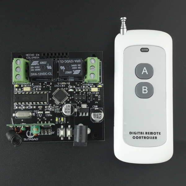 Módulo Relé SRA RF Programable de 2 Canales 50 Metros - SUTAGAO SUTAGAO - 1