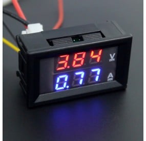 Voltiamperímetro 7 SEG Rojo/Azul 0V-100V DC/0A-10A DC Genérico - 3