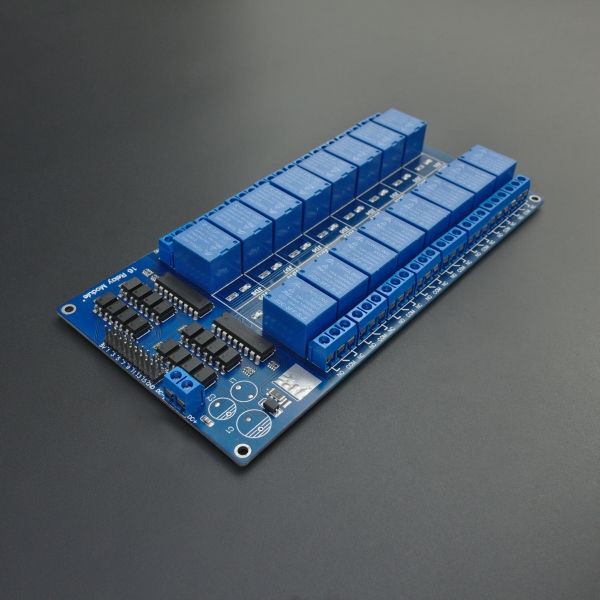 Módulo Relé de 16 Canales 5V con Optoacoplador Genérico - 1