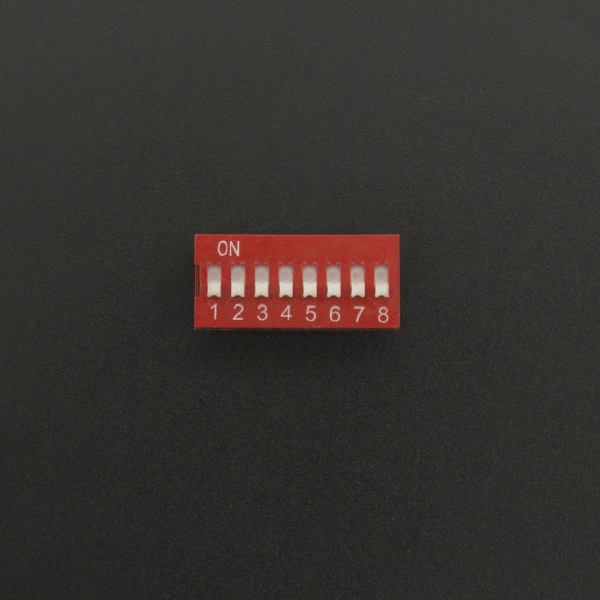 DIP Switch de 8P Rojo Genérico - 1