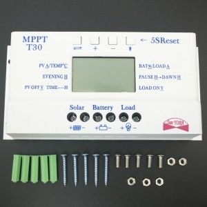 Regulador Controlador MPPT De Carga Solar 30A Para Batería Genérico - 2