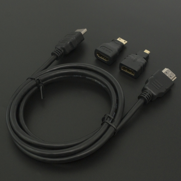 Kit Cable HDMI Macho Adaptador Mini HDMI y Adaptador Micro HDMI