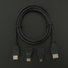 Kit Cable HDMI Macho Adaptador Mini HDMI y Adaptador Micro HDMI Genérico - 3 Kit Cable HDMI Macho Adaptador Mini HDMI y Adaptador Micro HDMI Genérico - 3