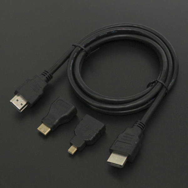 Kit Cable HDMI Macho Adaptador Mini HDMI y Adaptador Micro HDMI Genérico - 4 Kit Cable HDMI Macho Adaptador Mini HDMI y Adaptador Micro HDMI Genérico - 4