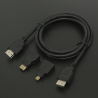 Kit Cable HDMI Macho Adaptador Mini HDMI y Adaptador Micro HDMI Genérico - 4 Kit Cable HDMI Macho Adaptador Mini HDMI y Adaptador Micro HDMI Genérico - 4