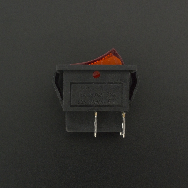 Interruptor Basculante Rojo 20A 125V KCD4 Genérico - 5 Interruptor Basculante Rojo 20A 125V KCD4 Genérico - 5