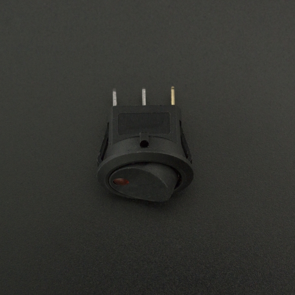 Interruptor Redondo 20MM Con LED Rojo Genérico - 4 Interruptor Redondo 20MM Con LED Rojo Genérico - 4