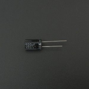 Capacitor Electrolítico De Aluminio 100uF 100V 10x17 mm Genérico - 1