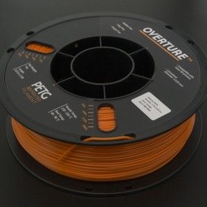 Filamento PETG 1.75mm Naranja para Impresora 3D 1Kg OVERTURE Genérico - 1