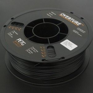 Filamento PETG 1.75mm Negro para Impresora 3D 1Kg OVERTURE Genérico - 1