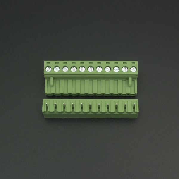 Terminal de Bloque Enchufable 5.08MM Verde 11P Genérico - 2 Terminal de Bloque Enchufable 5.08MM Verde 11P Genérico - 2