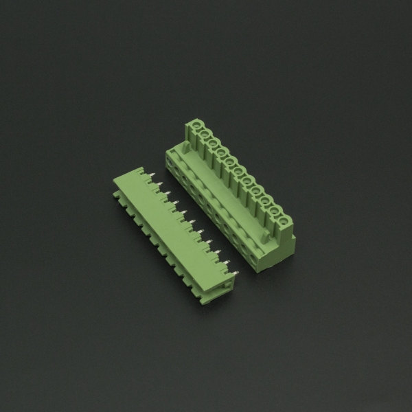Terminal de Bloque Enchufable 5.08MM Verde 11P Genérico - 5 Terminal de Bloque Enchufable 5.08MM Verde 11P Genérico - 5