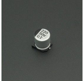 CAPACITOR ELECTROLÍTICO DE ALUMINIO 220 UF 50V 10X10.2 MM SMD Genérico - 1