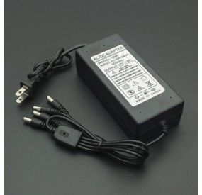 ADAPTADOR DE VOLTAJE 12V 8A CON 4 CONECTOR JACK 5.5X2.5 MM Genérico - 1