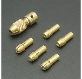 MINI MANDRIL CON BOQUILLAS PORTA BROCAS PARA MOTOR CON EJE DE 5.05 MM Genérico - 2