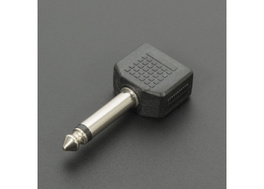 ADAPTADOR 2 JACK 3.5MM A PLUG 6.3MM MONO Genérico - 1