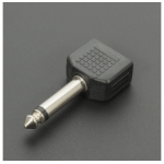 ADAPTADOR 2 JACK 3.5MM A PLUG 6.3MM MONO Genérico - 1