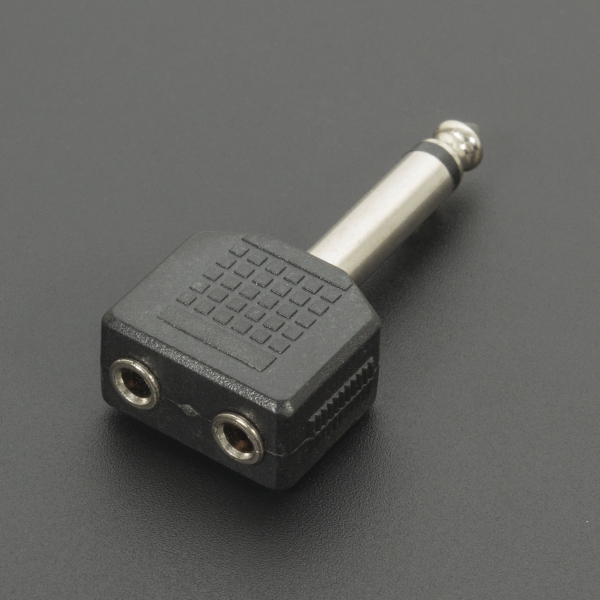 ADAPTADOR 2 JACK 3.5MM A PLUG 6.3MM MONO Genérico - 2