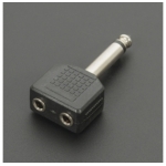ADAPTADOR 2 JACK 3.5MM A PLUG 6.3MM MONO Genérico - 2