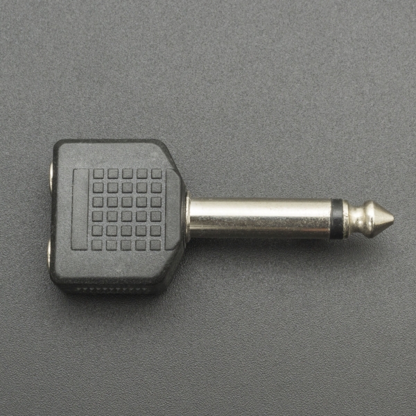 ADAPTADOR 2 JACK 3.5MM A PLUG 6.3MM MONO Genérico - 3