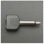ADAPTADOR 2 JACK 3.5MM A PLUG 6.3MM MONO Genérico - 3