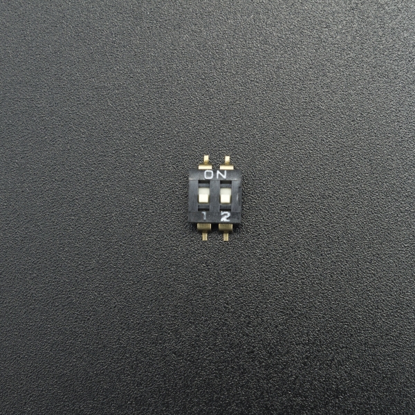 MINI DIP SWITCH DE 2P NEGRO SMD Genérico - 1