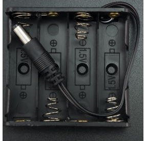 Porta Baterías x4 AA con Conector Jack 5.5x2.1 mm Genérico - 1