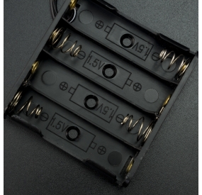 Porta Baterías x4 AA con Conector Jack 5.5x2.1 mm Genérico - 4