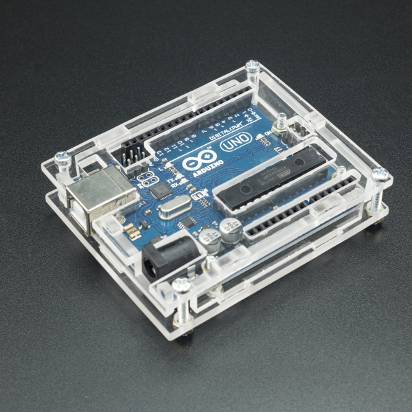 asentamiento inicial Incentivo CAJA PROTECTORA EN ACRÍLICO PARA ARDUINO UNO