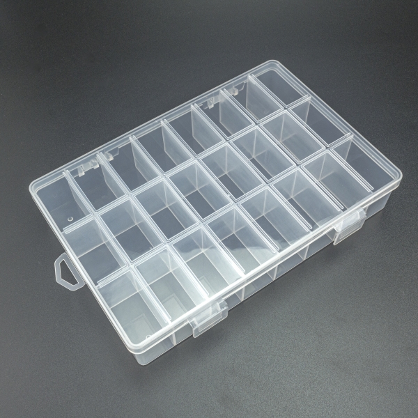 24 compartimentos fabricado en Alemania. hünersdorff Caja organizadora: caja clasificadora estable caja de clasificación: 233 x 339 x 58 mm PP-ECO con división fija 