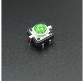 Micro Pulsador con LED Verde 12*12mm Genérico - 1