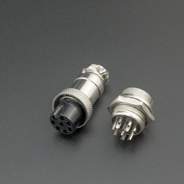 CONECTOR DE AVIACIÓN GX16 8P MACHO-HEMBRA Genérico - 1