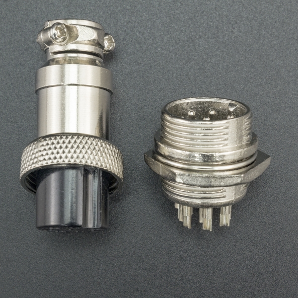 CONECTOR DE AVIACIÓN GX16 8P MACHO-HEMBRA Genérico - 3