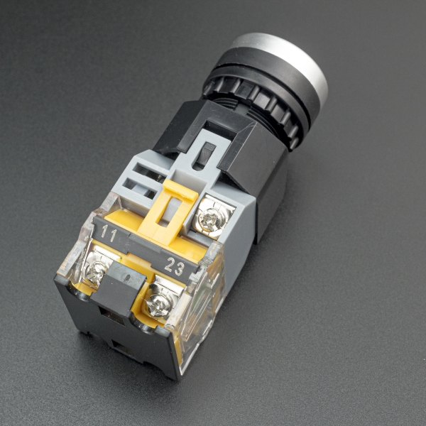 INTERRUPTOR PULSADOR NORMALMENTE CERRADO 22MM YB-LA38 CON LED INDICADOR AZUL Genérico - 4