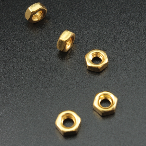 TUERCA HEXAGONAL M4 DORADA CHAPADA EN TITANIO Genérico - 1