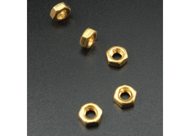 TUERCA HEXAGONAL M4 DORADA CHAPADA EN TITANIO Genérico - 1