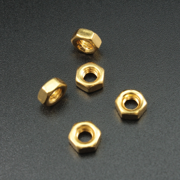 TUERCA HEXAGONAL M4 DORADA CHAPADA EN TITANIO Genérico - 2