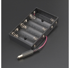 Porta Baterías x6 AA con Conector Jack 5.5x2.1 mm Genérico - 1