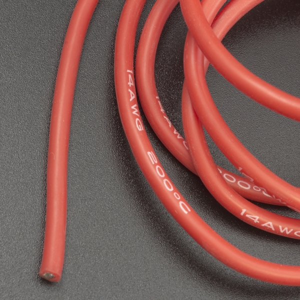 Cable Siliconado Rojo AWG 14 1Metro Genérico - 1