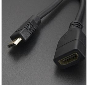 Cable Mini HDMI Macho a HDMI Hembra 15 cm  - 1