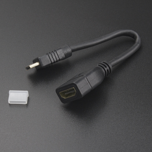 Cable Mini HDMI Macho a HDMI Hembra 15 cm  - 2