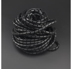 ESPIRAL DE PLÁSTICO 8 MM NEGRO PARA COBERTURA DE CABLES 10 METROS Genérico - 1