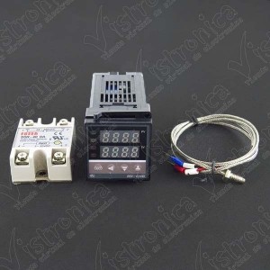 Kit Controlador PID de Temperatura REX-C100 + Termocupla tipo K + Relé SSR