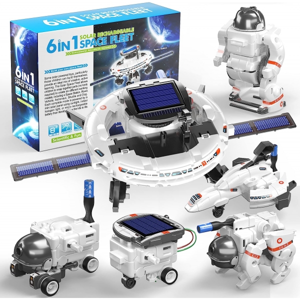 KIT ROBOT EDUCATIVO FLOTA ESPACIAL SOLAR 6 EN 1 Genérico - 1