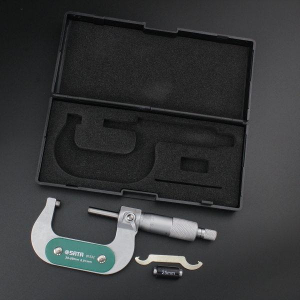 Micrometro de exteriores de 0-25mm macanico - SATA 91513  - 3