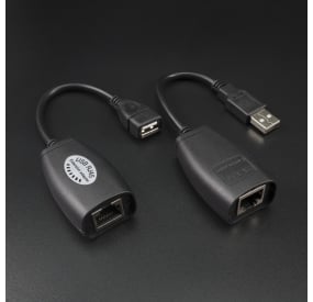 Adaptador Convertidor Extensión Usb Por Cable Rj45 45 Metros