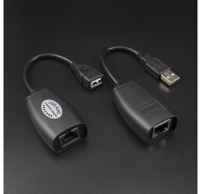 Adaptador Convertidor Extensión Usb Por Cable Rj45 45 Metros