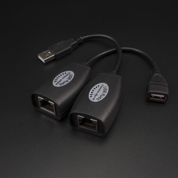 Adaptador Convertidor Extensión Usb Por Cable Rj45 45 Metros