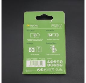 Batería Cuadrada GP Recyko 200mAh Original 9V Recargable